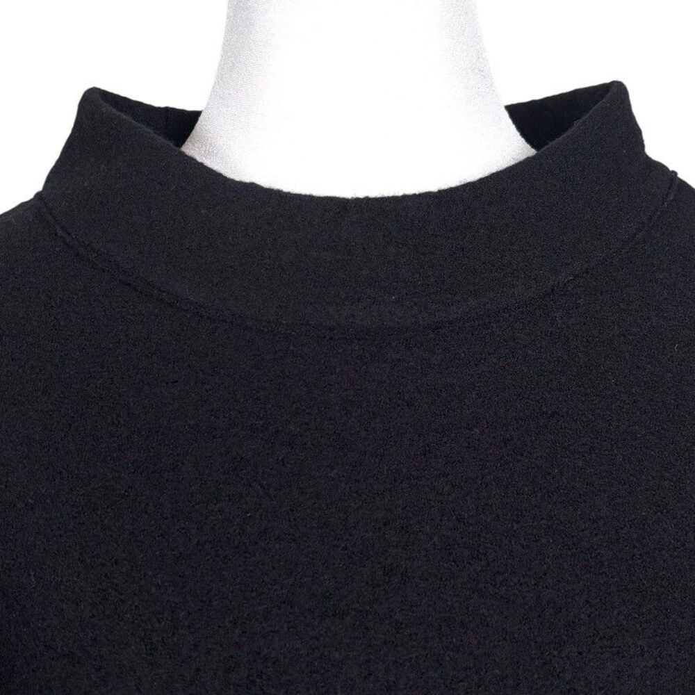 NWT Eileen Fisher Lightweight Boiled Wool Funnel Neck Top Black Size Medium - Picture 9 of 16